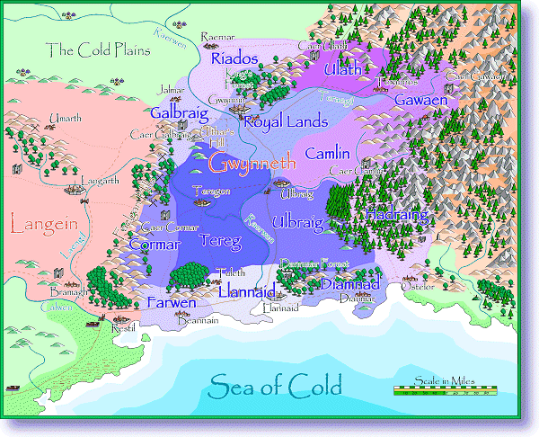Gwynneth and Langein - Political Map
